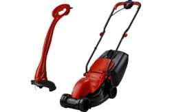Flymo Corded 900W Lawnmower and 230W Mini Grass Trimmer